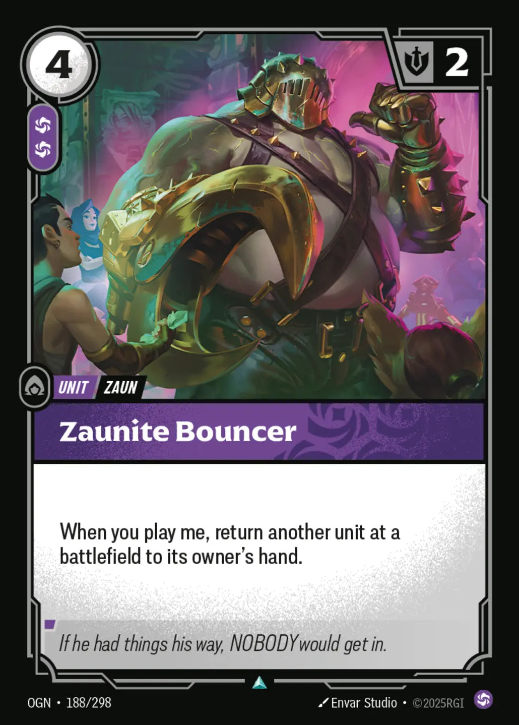 (188/298) Riftbound TCG Origins Single: Zaunite Bouncer  Uncommon