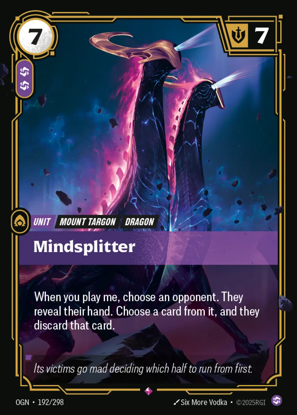 (192/298) Riftbound TCG Origins Single: Mindsplitter Holo Rare