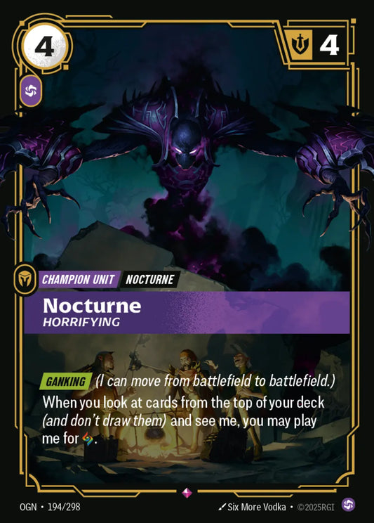 (194/298) Riftbound TCG Origins Single: Nocturne, Horrifying Holo Rare