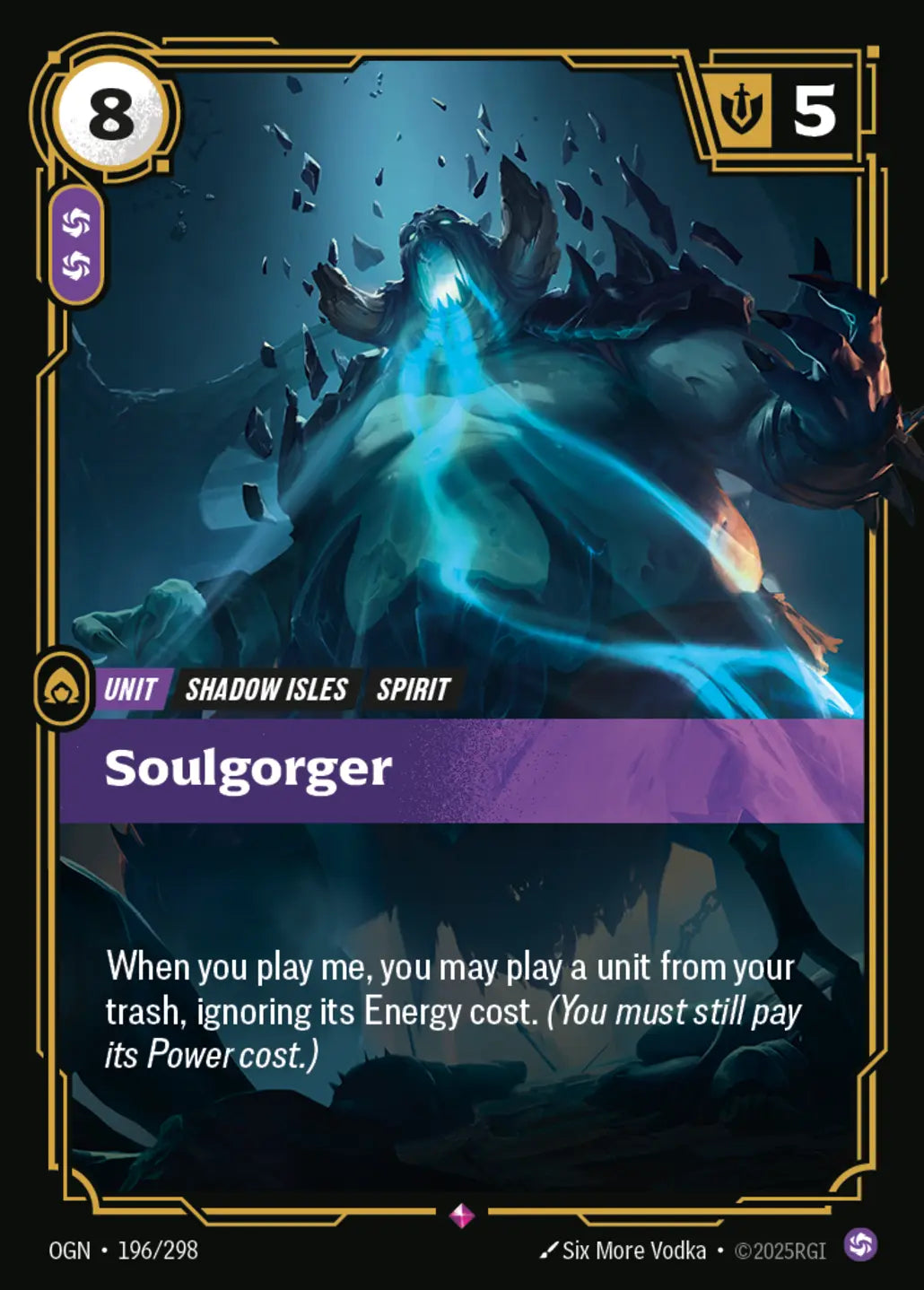 (196/298) Riftbound TCG Origins Single: Soulgorger Holo Rare