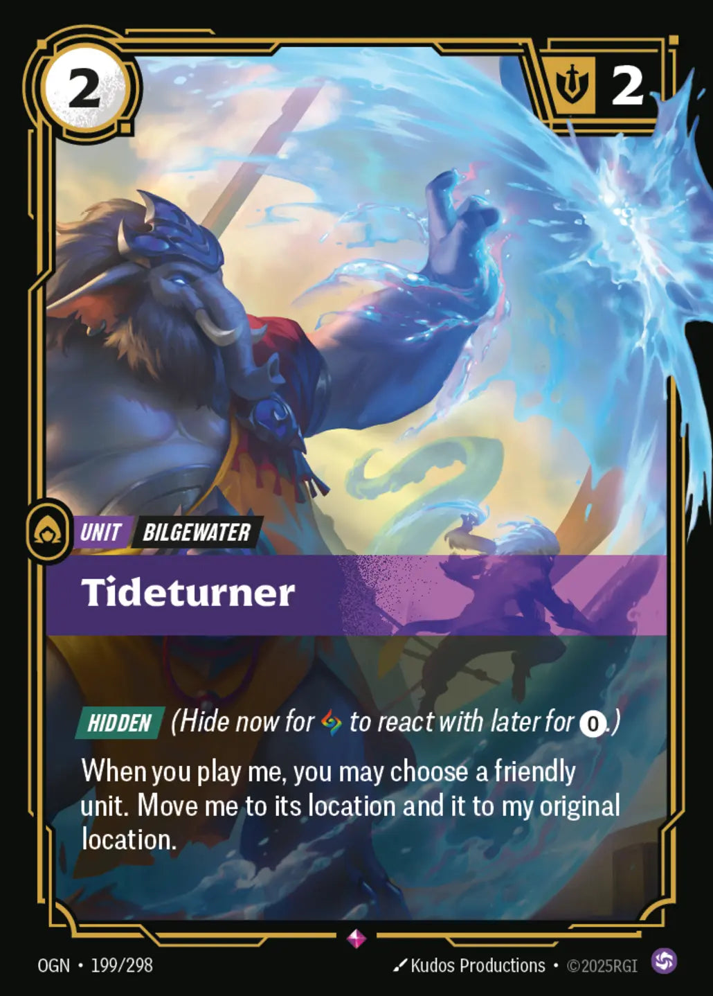 (199/298) Riftbound TCG Origins Single: Tideturner Holo Rare
