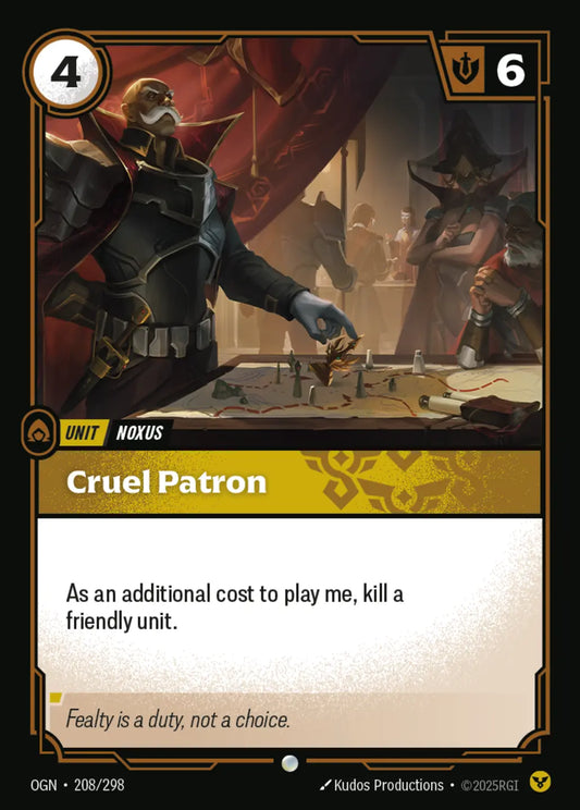 (208/298) Riftbound TCG Origins Single: Cruel Patron Holo Common