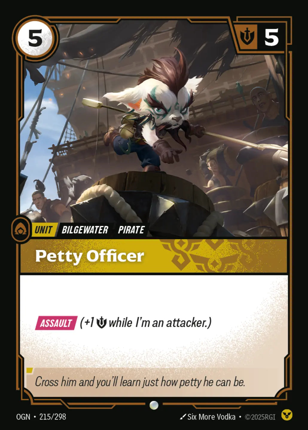 (215/298) Riftbound TCG Origins Single: Petty Officer Holo Common