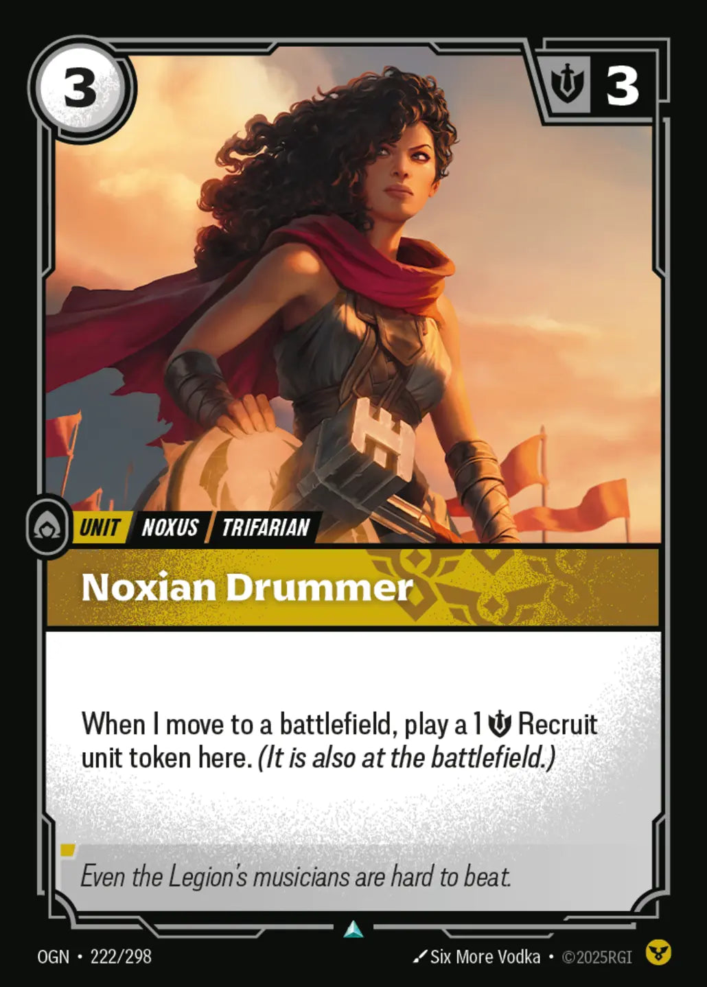 (222/298) Riftbound TCG Origins Single: Noxian Drummer  Uncommon