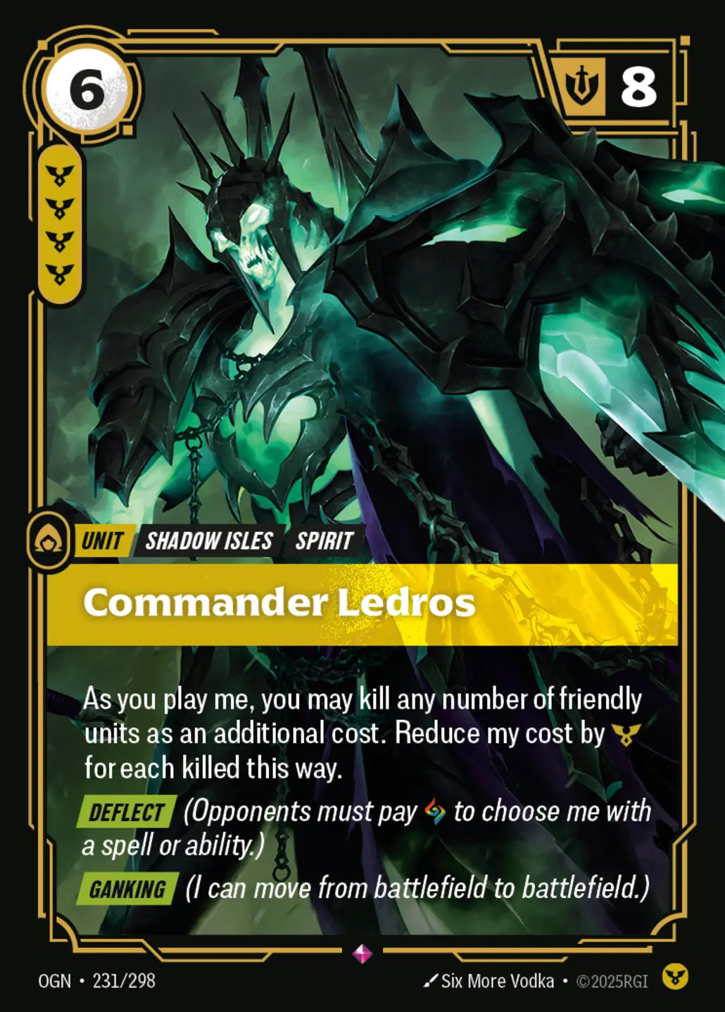 (231/298) Riftbound TCG Origins Single: Commander Ledros Holo Rare
