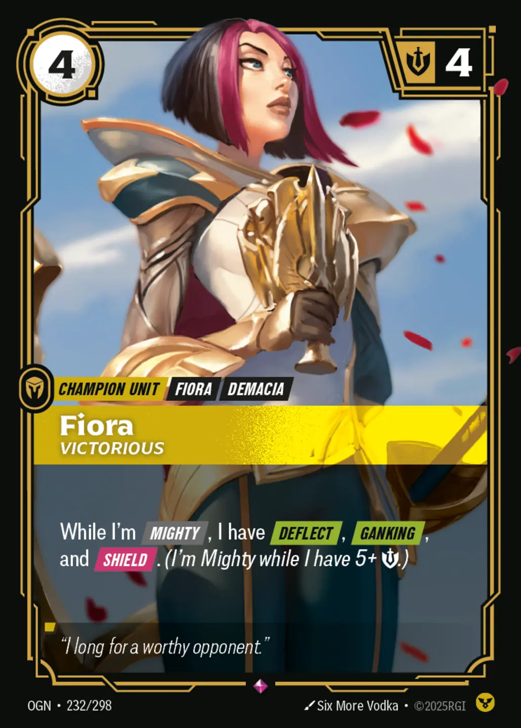 (232/298) Riftbound TCG Origins Single: Fiora, Victorious Holo Rare