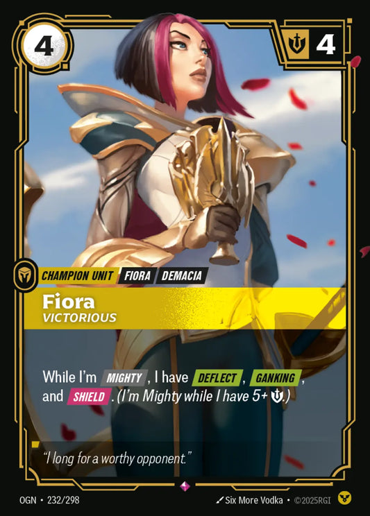 (232/298) Riftbound TCG Origins Single: Fiora, Victorious Holo Rare