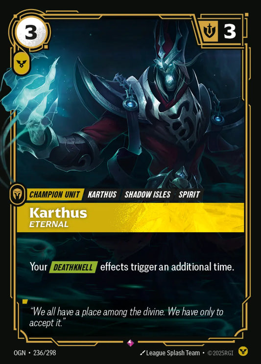 (236/298) Riftbound TCG Origins Single: Karthus, Eternal Holo Rare