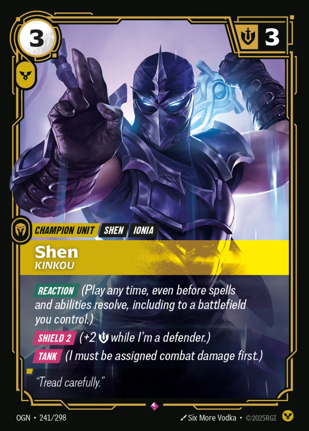 (241/298) Riftbound TCG Origins Single: Shen, Kinkou Holo Rare