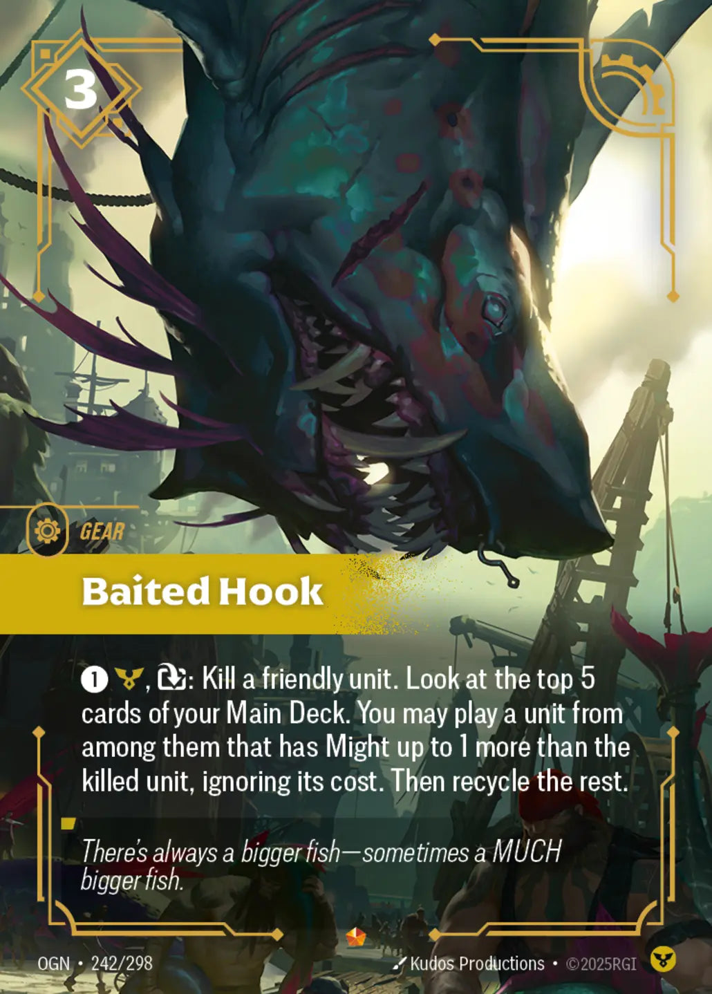 (242/298) Riftbound TCG Origins Single: Baited Hook Holo Epic