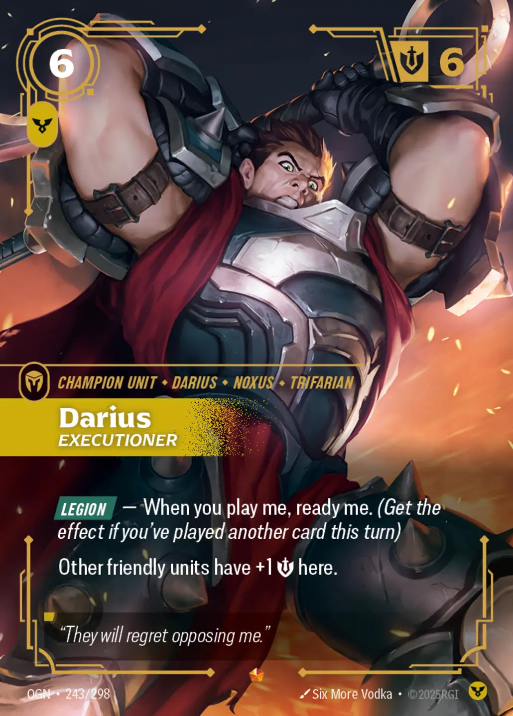 (243/298) Riftbound TCG Origins Single: Darius, Executioner (V.1 - Epic) Holo Epic