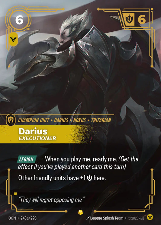 (243a/298) Riftbound TCG Origins Single: Darius, Executioner (V.2 - Showcase) Holo Showcase