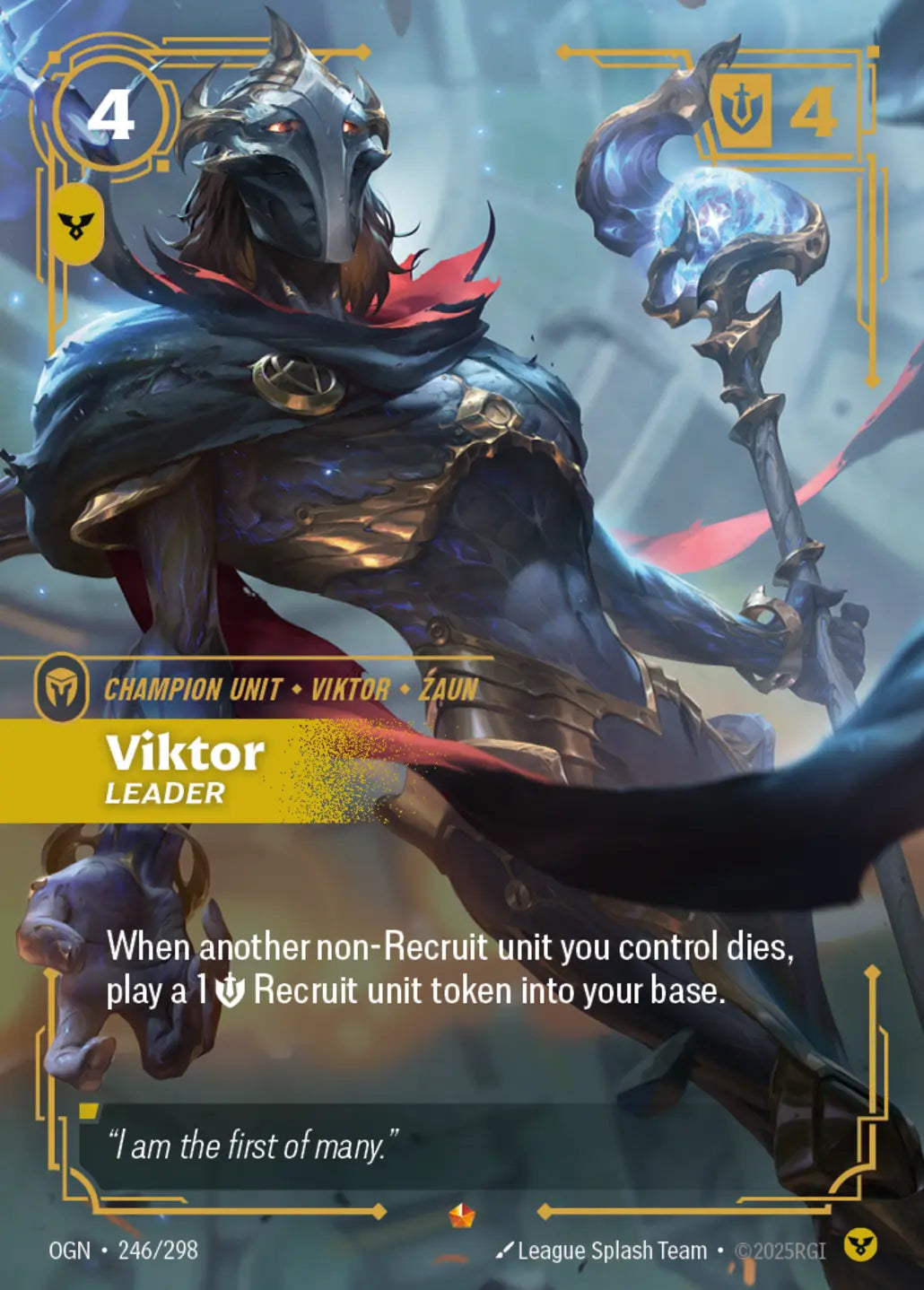 (246/298) Riftbound TCG Origins Single: Viktor, Leader (V.1 - Epic) Holo Epic