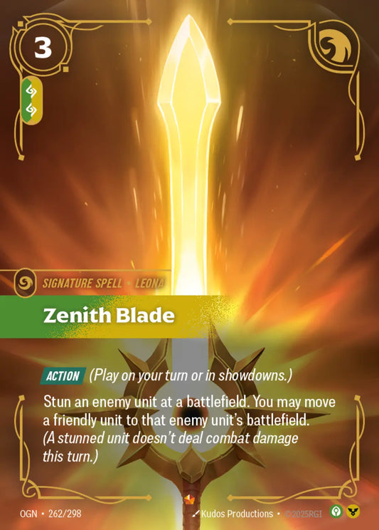 (262/298) Riftbound TCG Origins Single: Zenith Blade Holo Epic