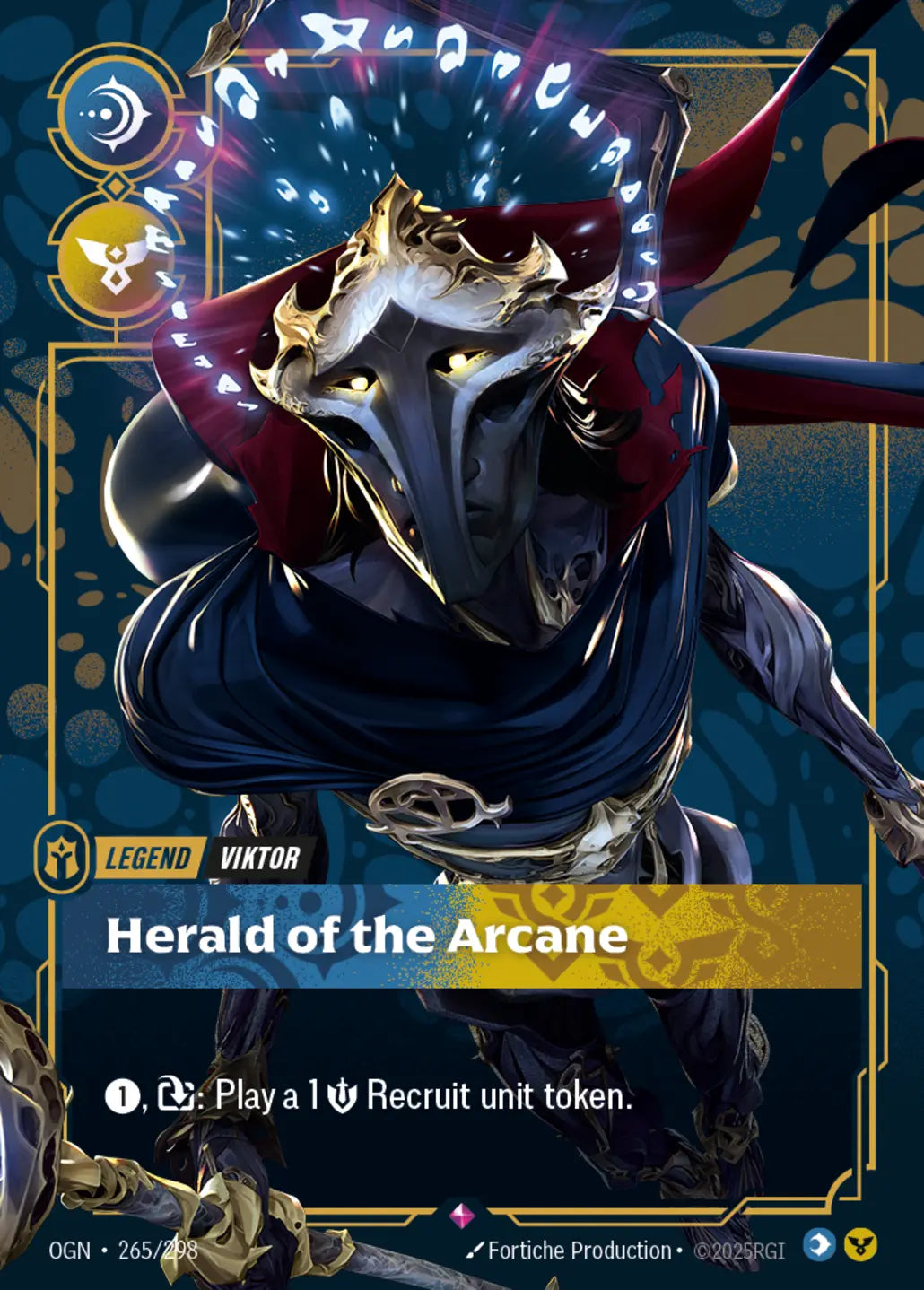 (265/298) Riftbound TCG Origins Single: Viktor, Herald of the Arcane Holo Rare