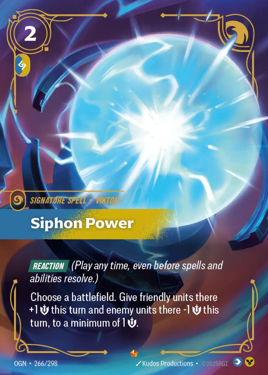 (266/298) Riftbound TCG Origins Single: Siphon Power Holo Epic