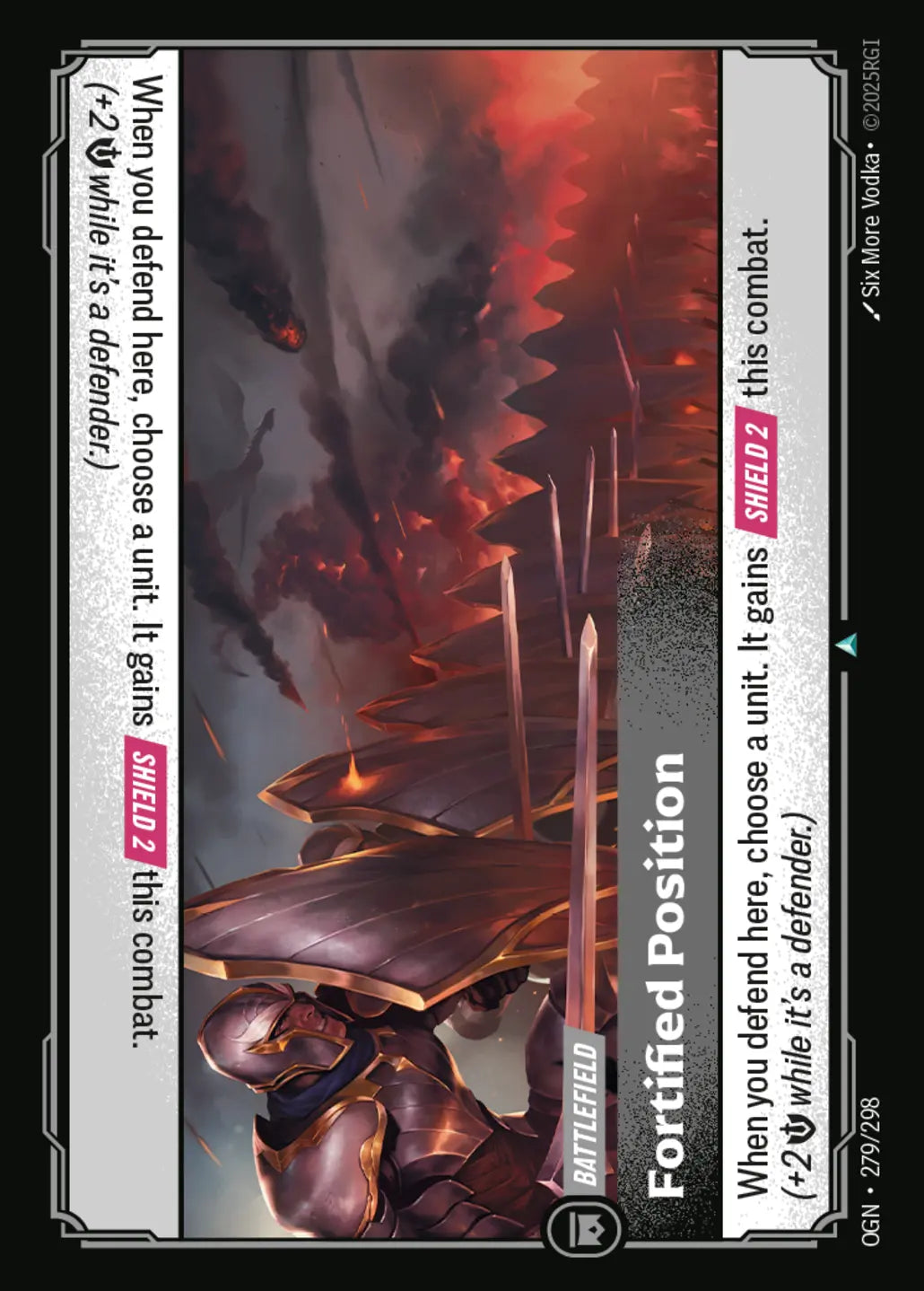 (279/298) Riftbound TCG Origins Single: Fortified Position Holo Uncommon
