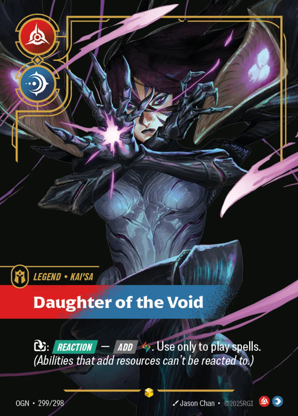 (299/298) Riftbound TCG Origins Single: Kai'Sa, Daughter of the Void (V.2 - Showcase) Holo Showcase