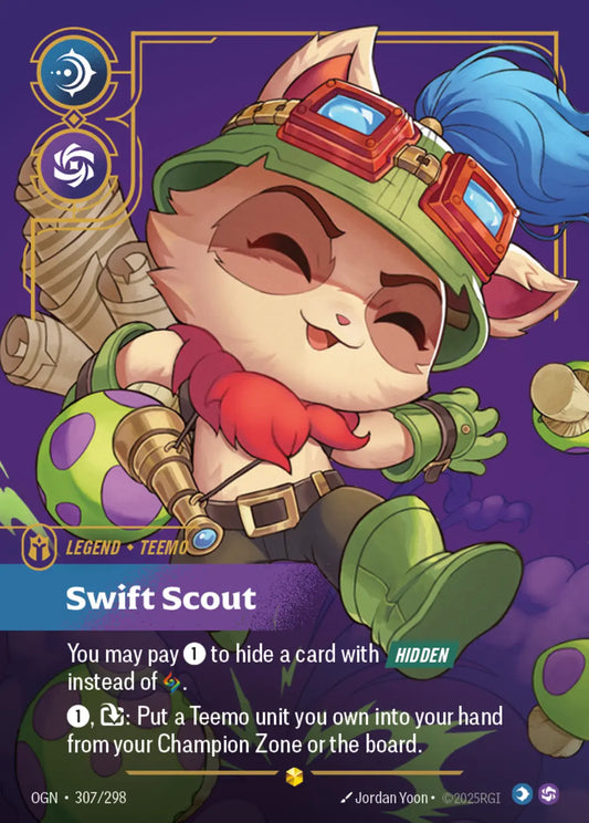 (307/298) Riftbound TCG Origins Single: Teemo, Swift Scout (V.2 - Showcase) Holo Showcase