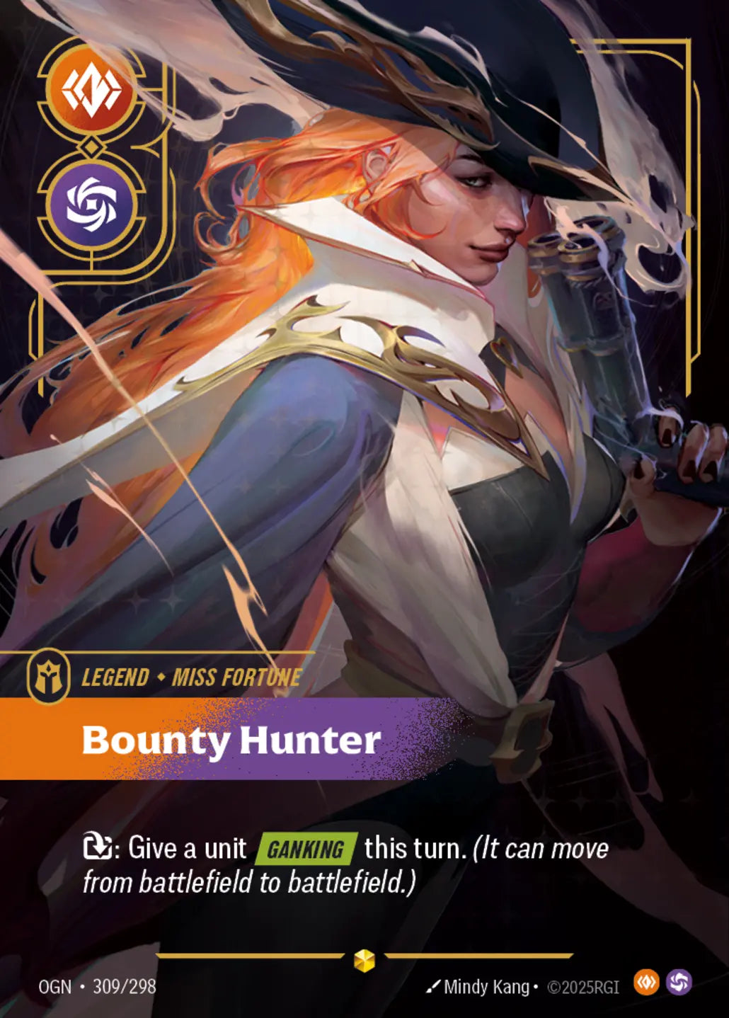 (309/298) Riftbound TCG Origins Single: Miss Fortune, Bounty Hunter (V.2 - Showcase) Holo Showcase