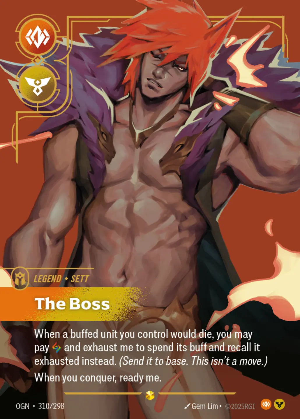 (310/298) Riftbound TCG Origins Single: Sett, The Boss (V.2 - Showcase) Holo Showcase