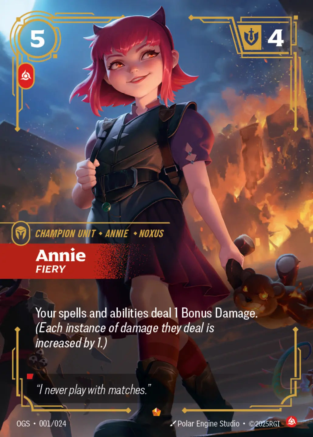 (001/024) Riftbound TCG Proving Grounds Single: Annie, Fiery  Epic