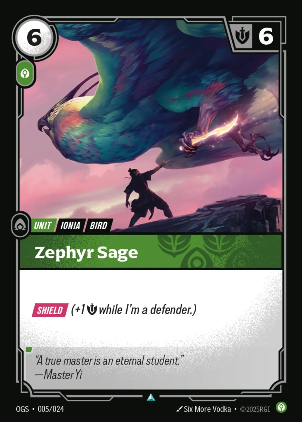 (005/024) Riftbound TCG Proving Grounds Single: Zephyr Sage  Uncommon