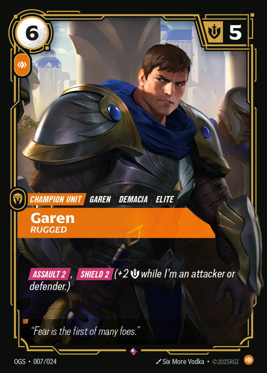 (007/024) Riftbound TCG Proving Grounds Single: Garen, Rugged  Rare