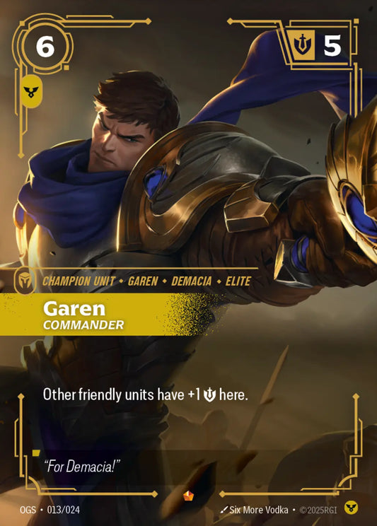 (013/024) Riftbound TCG Proving Grounds Single: Garen, Commander  Epic