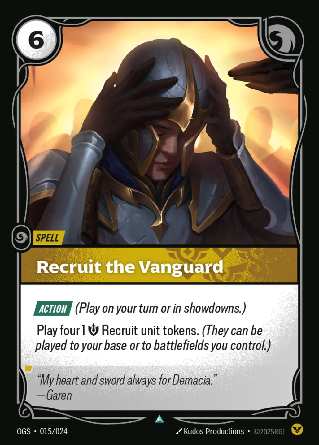 (015/024) Riftbound TCG Proving Grounds Single: Recruit the Vanguard  Uncommon