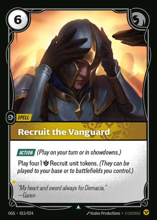 (015/024) Riftbound TCG Proving Grounds Single: Recruit the Vanguard  Uncommon