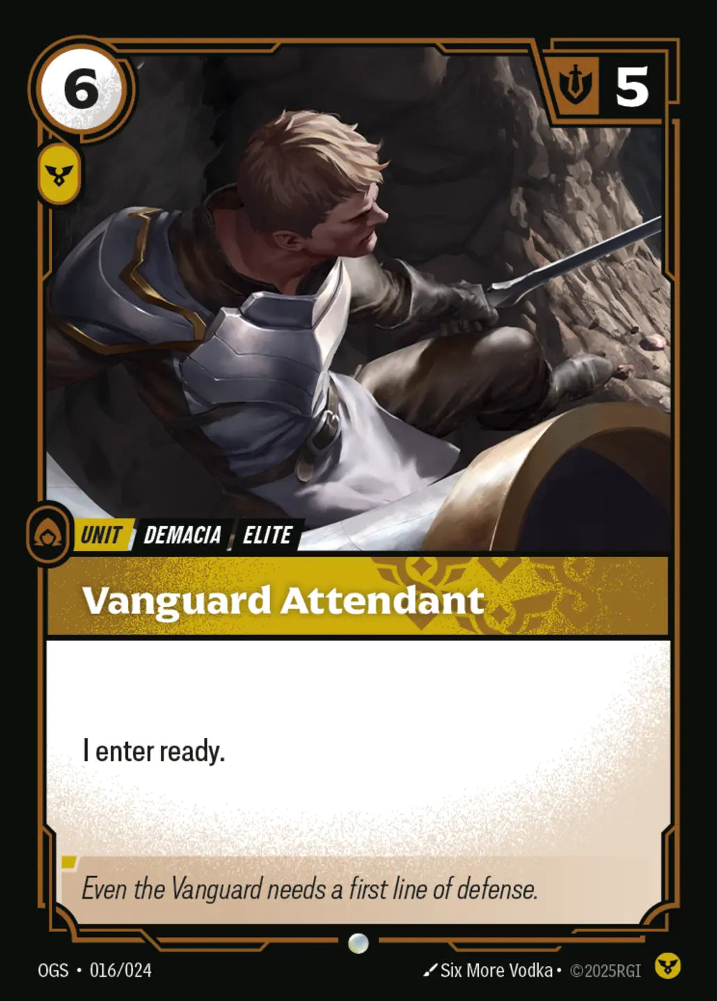 (016/024) Riftbound TCG Proving Grounds Single: Vanguard Attendant  Common