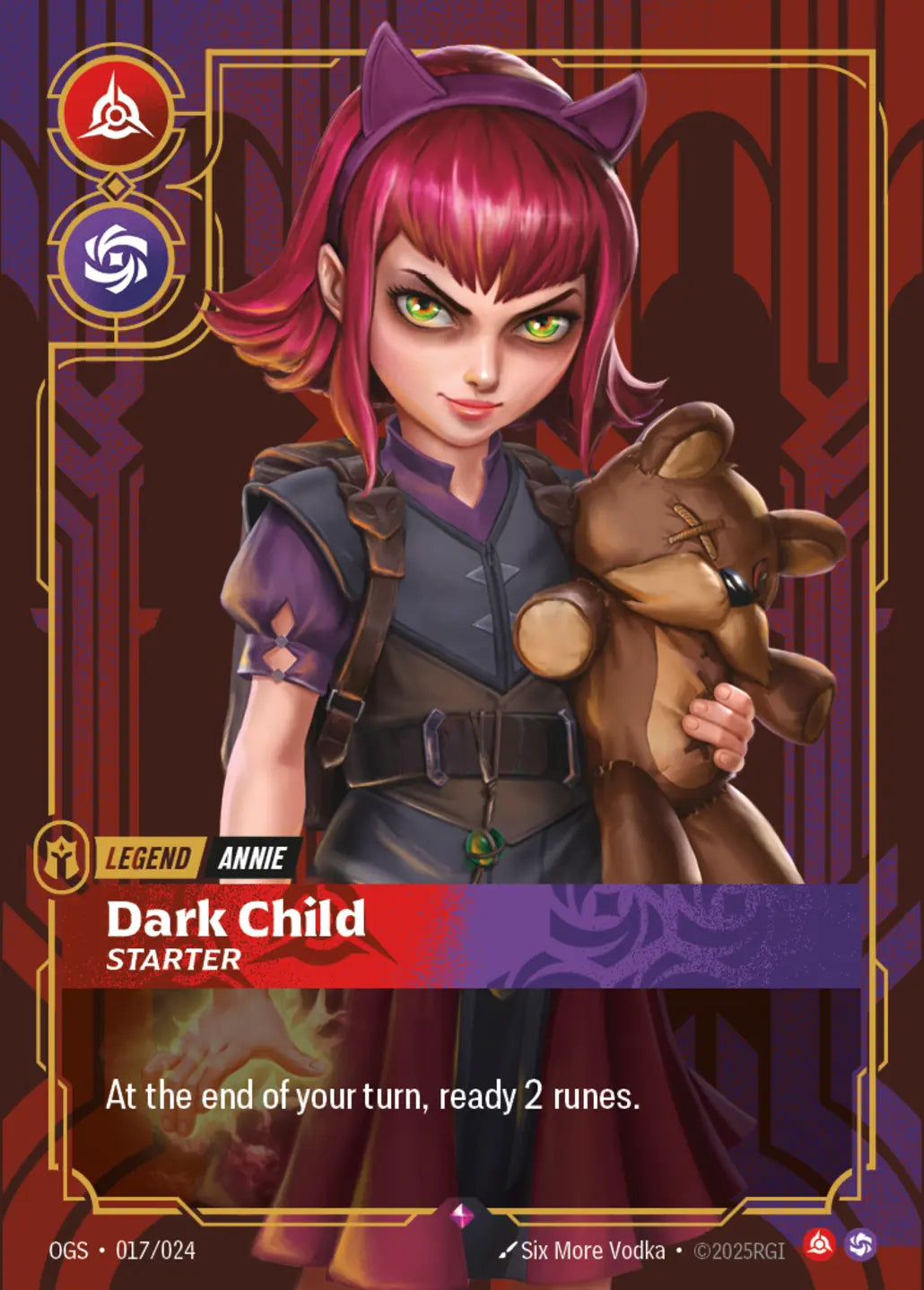 (017/024) Riftbound TCG Proving Grounds Single: Annie, Dark Child  Rare