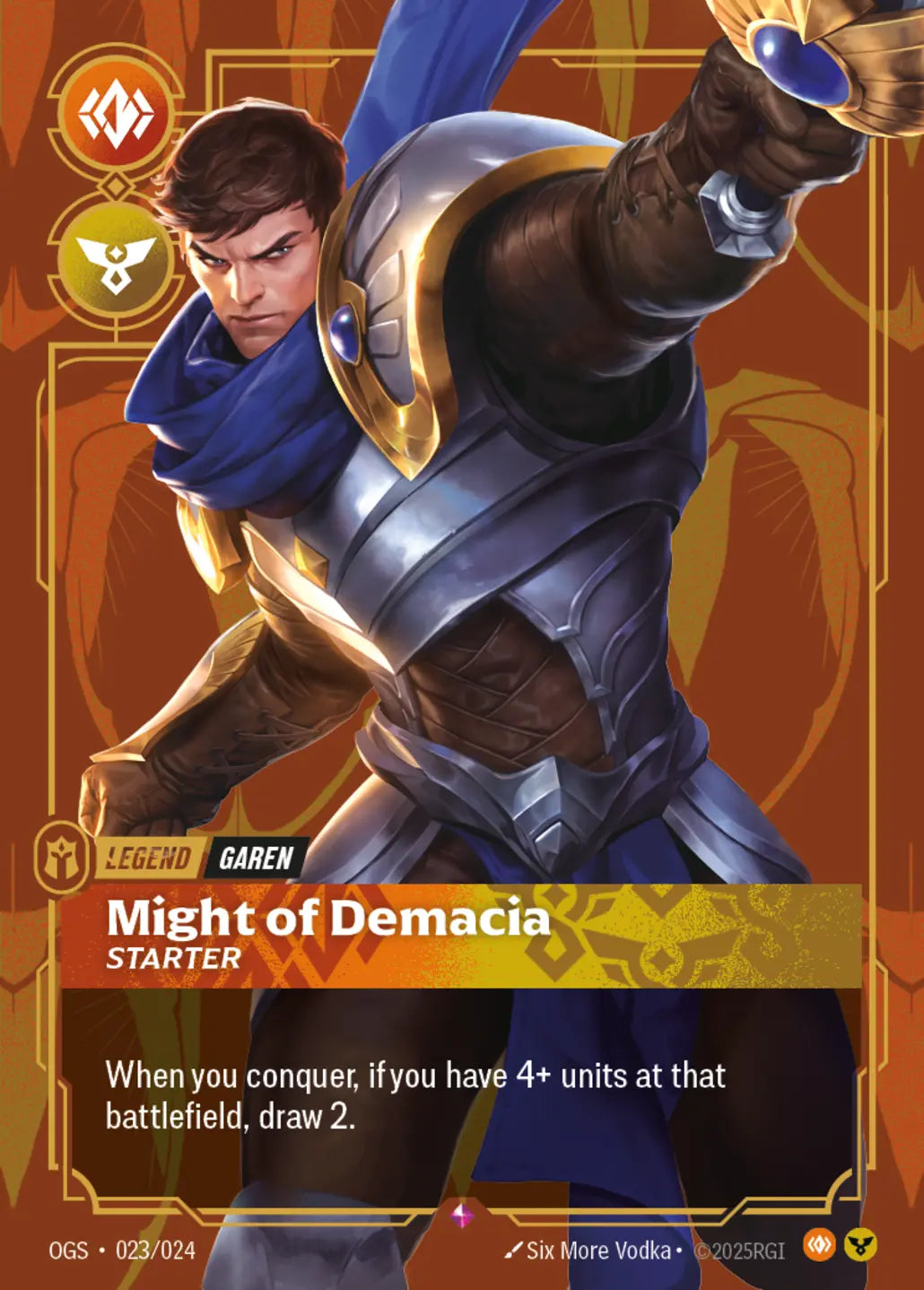 (023/024) Riftbound TCG Proving Grounds Single: Garen, Might of Demacia  Rare