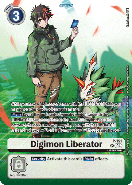 (P-151) Digimon TCG Digimon Liberator Single: Digimon Liberator (P-151)  Alternative Art