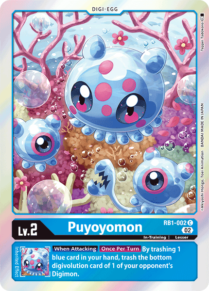 (002) Digimon TCG Resurgence Booster Single: Puyoyomon (RB1-002)  Common