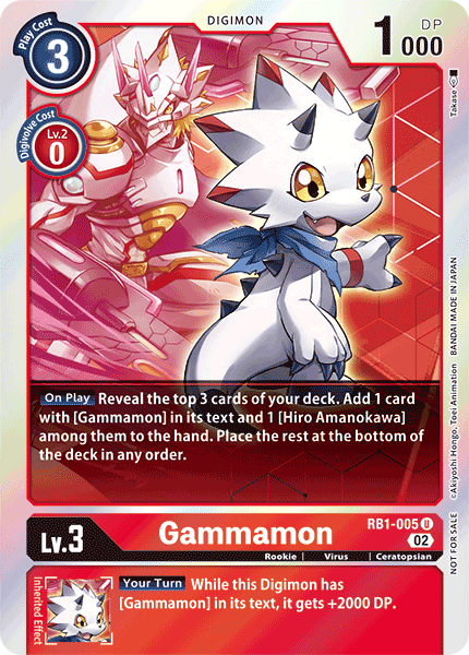 (005) Digimon TCG Resurgence Booster Single: Gammamon (RB1-005) (V.2)  Alternative Art