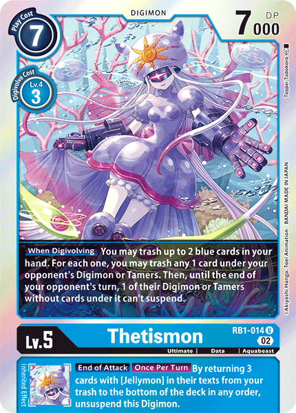(014) Digimon TCG Resurgence Booster Single: Thetismon (RB1-014)  Uncommon