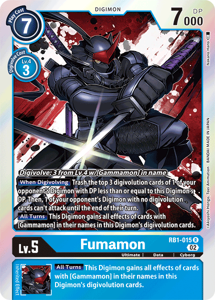(015) Digimon TCG Resurgence Booster Single: Fumamon (RB1-015)  Rare