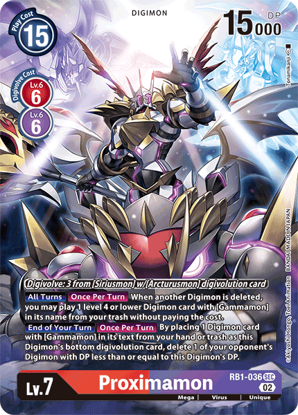 (036) Digimon TCG Resurgence Booster Single: Proximamon (RB1-036) (V.2)  Alternative Art