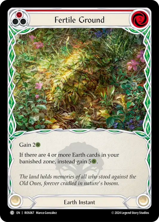 (ROS067) Flesh & Blood TCG Rosetta Single: Fertile Ground (Red) (Regular)  Common