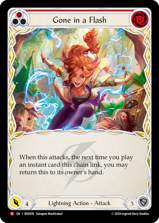 (ROS076) Flesh & Blood TCG Rosetta Single: Gone in a Flash (Rainbow Foil)  Majestic