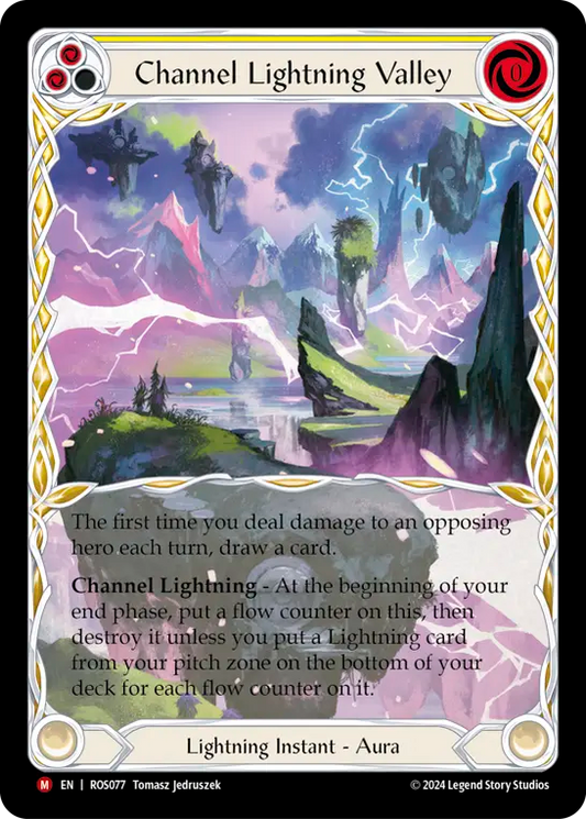 (ROS077) Flesh & Blood TCG Rosetta Single: Channel Lightning Valley (Extended Art Regular)  Majestic