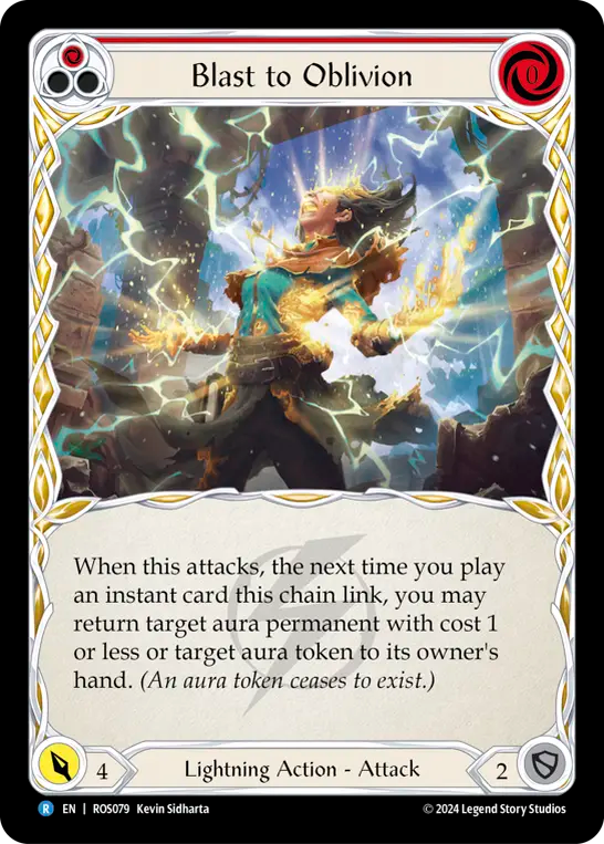 (ROS079) Flesh & Blood TCG Rosetta Single: Blast to Oblivion (Red) (Rainbow Foil)  Rare