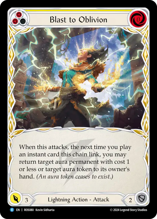 (ROS080) Flesh & Blood TCG Rosetta Single: Blast to Oblivion (Yellow) (Rainbow Foil)  Rare