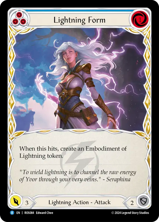 (ROS084) Flesh & Blood TCG Rosetta Single: Lightning Form (Blue) (Regular)  Rare
