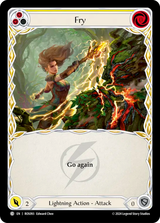 (ROS093) Flesh & Blood TCG Rosetta Single: Fry (Yellow) (Rainbow Foil)  Common