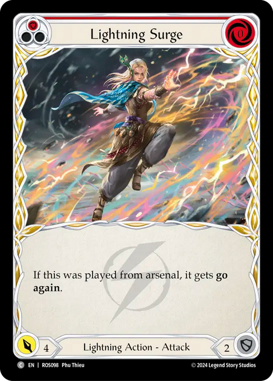 (ROS098) Flesh & Blood TCG Rosetta Single: Lightning Surge (Red) (Regular)  Common