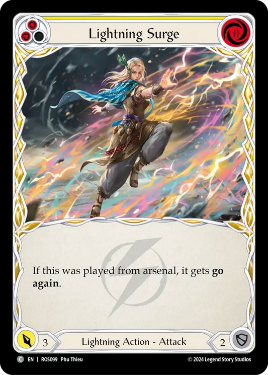 (ROS099) Flesh & Blood TCG Rosetta Single: Lightning Surge (Yellow) (Regular)  Common