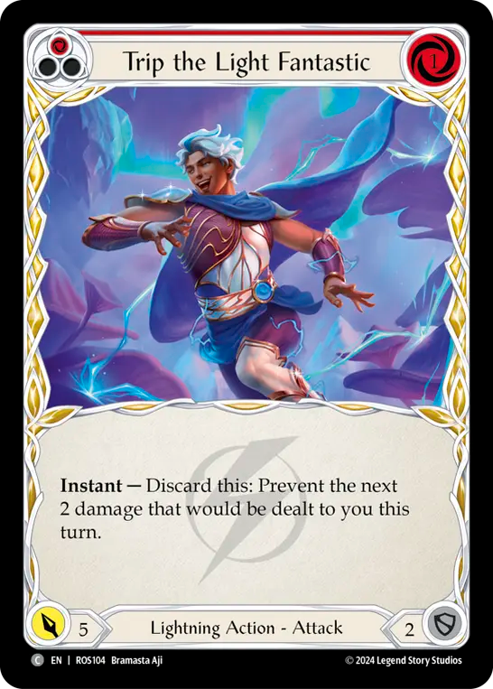 (ROS104) Flesh & Blood TCG Rosetta Single: Trip the Light Fantastic (Red) (Rainbow Foil)  Common